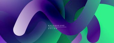 Soyut sıvı şekiller, canlı renklerin karışımı. Modern tasarım, pürüzsüz eğimler dinamik kompozisyon yaratır. Arkaplan dokusu hareketi öneriyor.