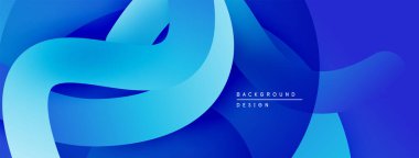 Soyut mavi tasarım akışkan şekiller, gradyanlar içerir. Modern estetik, arka planlar ve sunumlar için uygun. Düz eğriler dinamik bileşim oluşturur.