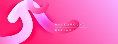 Soyut pembe tasarım akışkan şekiller, gradyanlar içerir. Yumuşak kıvrımlar dinamik görsel efekt yaratır. Arkaplanda metin arkaplan, tasarım.