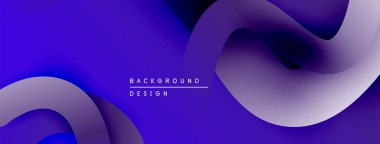 Soyut mor arkaplan. Pürüzsüz akış şekilleri dinamik görsel efektler yaratır. Dijital projeler için modern tasarım.
