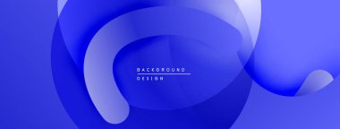Soyut mavi katmanlar akışkan şekiller yaratır. Modern tasarım, hareket, derinlik ve görsel ilgiyi çağrıştırıyor. Minimalist estetik çeşitli projelere uygun.