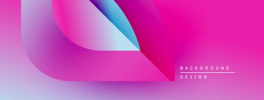 Soyut enerjik tasarım. Pembe, mor, mavi renkler akışkan şekiller yaratır. Modern estetik, arka planlar ve sunumlar için uygun..