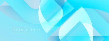 Soyut mavi tasarım akış şekilleri, katmanlı üçgenler. Modern estetik, temiz çizgiler, değişim etkisi. Uygun arkaplan ögesi.