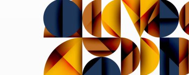 Soyut geometrik şekiller çakışıyor ve çarpıcı bir görsel etki yaratıyor. Sıcak tonlar havalı blues 'a zıt düşerek modern kompozisyon oluşturur..