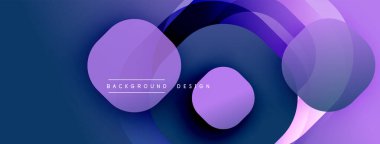 Soyut sıvı şekilleri örtüşür, dinamik mor, mavi gradyanlar yaratır. Arkaplan ve sunumlar için modern tasarım ögesi.