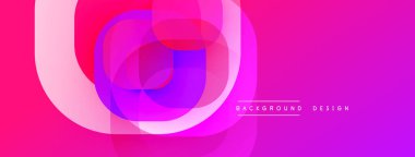 Soyut canlı katmanlar dinamik pembe mor kompozisyon oluşturur. Arkaplan, pankart ve sunumlar için modern tasarım ögesi.