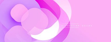 Soyut pembe, mor katmanlar dinamik görsel akış yaratır. Yumuşak eğimler derinliği, modern estetiği akla getiriyor. Minimalist tasarım.