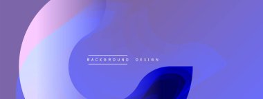 Soyut mor arkaplan. Üst üste binen şekiller dinamik görsel efekt yaratır. Dijital projeler için modern tasarım.