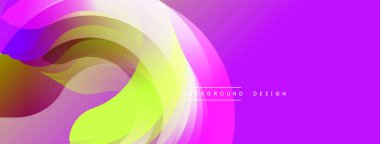 Soyut akışkan şekiller, canlı mor, sarı renkler. Modern tasarım ögesi, pürüzsüz gradyanlar dinamik görsel efekt yaratır.