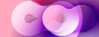 Soyut sıvı şekilleri üst üste binerek canlı pembe renk değişimi yaratır. Modern tasarım hareketi, enerjiyi, akıcılığı önerir.