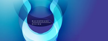 Soyut mavi katmanlar dinamik bileşim yaratır. Gradyan gölgeler modern görsel cazibe sunar. Metin arkaplan tasarımı okur.