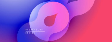 Soyut sıvı şekilleri canlı renkleri harmanlar. Gradyan geçişler düzgün bir görsel akış yaratır. Arka planlar için modern tasarım ögesi.