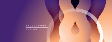 Soyut eğim arkaplanı. Üst üste binen daireler dinamik görsel efekt yaratır. Sıcak renkler kompozisyona hakim. Modern tasarım ögesi.