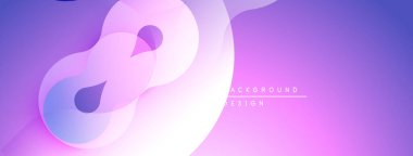 Soyut sıvı şekilleri, mor renkler, pürüzsüz gradyanlar. Modern tasarım öğesi, yumuşak gölgeler derinlik yaratır. Minimalist estetik.