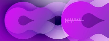 Soyut mor katmanlar akışkan şekiller yaratır. Modern tasarım, eğim etkisi, düzgün kıvrımlar, görsel uyum. Minimalist arkaplan.