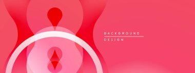 Soyut pembe tasarım. Üst üste binen şekiller katmanlı görsel efekt yaratır. Minimalist tarz, modern estetik. Yumuşak gradyanlar.