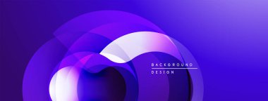 Soyut mor katmanlar dinamik akış şekilleri yaratır. Renkler derinliği, modern tasarım unsurlarını gösteriyor. Minimalist estetik.