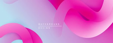 Soyut sıvı şekiller, canlı pembeler, maviler, morlar harmanlanır. Yumuşak gradyanlar modern arkaplan tasarımı yaratır. Yumuşak eğriler kompozisyona hakim.