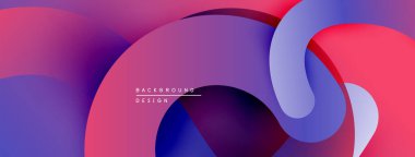 Soyut sıvı şekiller, canlı renklerin karışımı. Modern tasarım, pürüzsüz eğimler dinamik kompozisyon yaratır. Minimalist estetik.