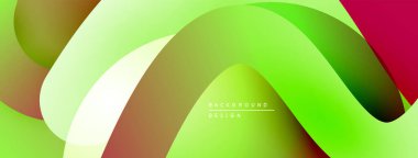 Soyut akışkan şekiller, canlı yeşil renkler hakim. Pürüzsüz gradyanlar dinamik görsel doku oluşturur. Modern tasarım ögesi.
