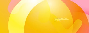 Soyut arkaplan özellikleri üst üste biniyor. Pembe, sarı, turuncu renkler yumuşak renkler oluşturur. Minimalist tasarım.