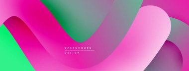Soyut renkli katmanlar dinamik görsel akış yaratır. Pürüzsüz gradyanlar pembeleri, yeşillikleri, morları harmanlarlar. Arka planlar için modern tasarım ögesi.