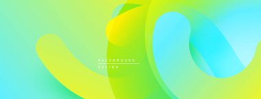 Soyut sıvı şekiller, canlı renklerin karışımı. Gradyan arka plan dinamik görsel efekt yaratır. Modern tasarım ögesi.