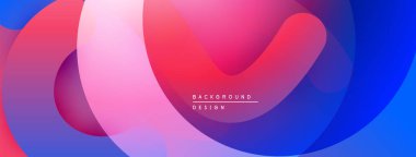 Soyut sıvı şekilleri canlı pembeler, maviler, morlar harmanlar. Modern tasarım dinamik görsel deneyim yaratır. Düzen eğimleri kompozisyona hakim.