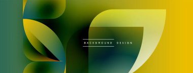 Soyut sıvı şekilleri, canlı gradyanlar. Sarı, yeşil renkler kompozisyona hakim. Modern tasarım elementleri dinamik görsel efekt yaratır.