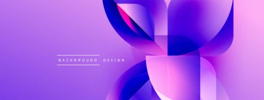 Soyut mor tasarım akışkan şekiller, gradyanlar içerir. Modern arka plan dijital projeler ve sunumlar için idealdir. Minimalist metin dahil.