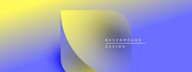 Soyut eğim arkaplanı. Sarı, maviye karışıyor. Metin elementli minimalist tasarım. Yumuşak eğriler görsel ilgi yaratır.