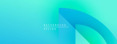 Soyut eğim arkaplanı. Mavi, turkuaz renkler düzgün bir şekilde harmanlanır. Minimalist tasarım kıvrımlı şekiller içerir, metin arka plan tasarımı okur. Modern estetik.