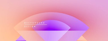 Soyut eğim arkaplanı. Yumuşak pembe, mor renkler harmanlanır. Geometrik şekiller görsel ilgi yaratıyor. Modern tasarım ögesi.