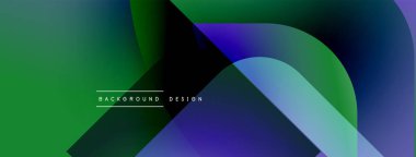 Soyut gradyanlar çakışıyor, dinamik görsel etki yaratıyor. Yeşil, mavi, mor renkler kompozisyona hakim. Metin arkaplan tasarımı okur.