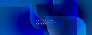 Soyut mavi eğimler çakışıyor, dinamik şekiller yaratıyor. Metin arka plan tasarımı okur. Modern estetik, dijital kullanım için uygun.