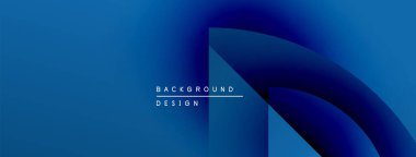 Soyut mavi eğimli arkaplan. Geometrik şekiller modern tasarımı oluşturur. Metin arka plan tasarımı okur. Basit, temiz estetik..