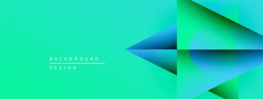 Soyut eğim arkaplanı. Turkuaz, deniz mavisi, mavi renkler düzgün bir şekilde harmanlanır. Geometrik şekiller dinamik görsel efekt yaratır. Minimalist tasarım.