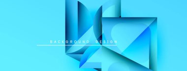 Soyut mavi tasarım katmanlı şekiller oluşturarak derinlik yaratıyor. Metin arka plan tasarımı okur. Modern estetik, canlı renk şeması.