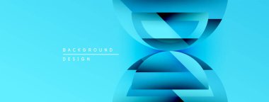 Soyut mavi tasarım katmanlı şekiller oluşturarak dinamik görsel efekt yaratır. Çeşitli projeler için modern arkaplan.