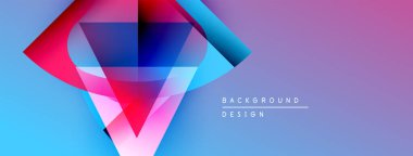 Soyut geometrik şekiller canlı mavileri, pembeleri, morları harmanlarlar. Modern tasarım dinamik görsel etki yaratır. Arkaplan metni arkaplan tasarımı okur.