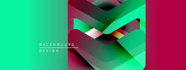 Soyut geometrik tasarım. Canlı renkler harmanlanarak, dinamik görsel efekt yaratır. Çeşitli projeler için modern arkaplan.