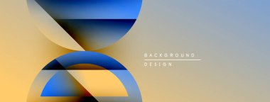 Soyut geometrik şekiller örtüşür, dinamik görsel efekt yaratır. Sıcak, serin renkler kusursuz bir şekilde harmanlanır. Minimalist tasarım, modern estetik.