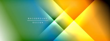 Soyut geometrik arkaplan. Canlı renkler harmanlanarak, dinamik görsel efekt yaratır. Dijital projeler için modern tasarım.