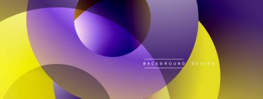 Soyut şekiller örtüşür, parlak sarı ve mor renkler yaratır. Modern tasarım akıcı, dinamik hissettiriyor. Arkaplan yaratıcılığı, yeniliği öneriyor.