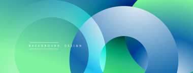 Soyut tasarım özellikleri üst üste biniyor. Değişik renkler mavi ve yeşil renkleri harmanlıyor. Modern estetik, temiz bir sunum. Minimalist stil.