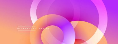 Soyut renkli çemberler örtüşüyor ve değişken arkaplan oluşturuyorlar. Modern tasarım elementleri akıcılık, enerji ve sıcaklığı önerir..
