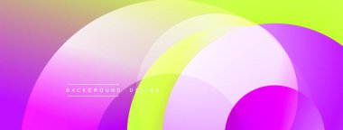 Soyut arkaplan özellikleri üst üste biniyor. Canlı pembeler, sarılar modern görsel efektler yaratır. Yumuşak eğimler şekilleri tanımlar.