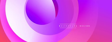 Soyut canlı katmanlar pembe ve mor renkler oluşturur. Sancaklar, arkaplanlar, sunumlar için modern tasarım uygun.