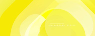 Parlak sarı soyut tasarım. Üst üste binen daireler dinamik görsel efekt yaratır. Yumuşak eğimler ışığı ve enerjiyi akla getiriyor. Modern estetik.