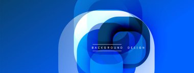 Soyut mavi şekiller örtüşür, dinamik görsel efekt yaratır. Modern tasarım elementleri teknoloji ve yenilik öneriyor. Arkaplanda metin arkaplan, tasarım.